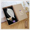 Wed Gift Guest Favor Metal Leaves Butterflies Pendant Immortality Flowers Bookmarks Antique Chinese Birthday Gifts with Boxes