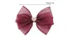 Barnflickor glänsande kärlek hjärta mesh bow hårklipp hårrep baby spets bowknot barrettes hårnålar hårband barn hårtillbehör4363050