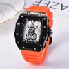 Uomini di lusso guardano la fascia di cinturino in silicone di colore nero maschile da uomo orologio sportivo orologio da movimento switz relogio6056211