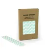 Gratis frakt 100st / box Svartvitt Stripe Paper Straw Striped Chevron Polka Dot Drinking Straws For Födelsedag Bröllop Dekorativ Party