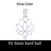 10 pcs Perle Cage Collier Pendentif Médaillons Diffuseur D'huiles Essentielles Lotus Fournit De L'argent Plaqué Argent Plus Votre Propre Perle Le Rend Plus Attrayant