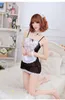 Hot 2018 New Bow Lace Lingerie Mulheres Francês Cosplay Cosplay Sexy Lingerie Hot Trajes Transparentes Erotic Adorável Maid Costumes