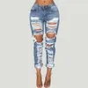 Frauen Jeans riss für Frauen dünne Frau Elastische Loch gebleichter Casual Denim Slim Tight Bleistift Pants Spodnie Damskie