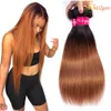1b 30 Peruvian Virgin Straight Hair Ombre Honey Blonde Straight Human Hair Extensions Peruvian Hair Weave Bundles