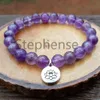 MG0691 Natural 2A Grade Amethyst Bracelet Natural Crystals Healing Heart Chakra Bracelet Trendy Women's Yoga Mala Bracelet259I