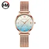 Najlepsza siatka ze stali nierdzewnej Japonia Ruch Kwarcowy Skróć SK Rose Gold Designer Elegancki styl Watch dla kobiet HM13620