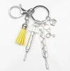 New Nurse Medical Key Chain Needle Syringe Medical box Stethoscope Color Tassel Cute Keychain Jewelry Medicine Graduate Gift A323