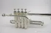 Professionell ny silver piccolo trumpet 4 kolvhorn bba 2 blypipe munstycke8576979