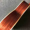 Пользовательский все твердые деревянные Abalone InLey Mahogany задняя сторона акустическая гитара настроить логотип