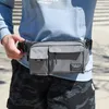 Zwart Fanny Pack voor heren taille riemtas taille pakket bananen bum tas telefoon zakje waterdichte nylon borst mannen hip big soft1253d