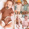 Kids Designer Clothes Baby Summer Casual Clothing Sets Short Sleeve Solid Tops Pants Suits Cotton T-Shirts Drawstring Pants Outfits AYP446