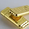 Zigarette Zubehör Mode Neue Gold Bar Form Butangas Feuerzeuge Schleifscheibe Metall Feuerzeug