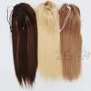 Drawstring Cabelo Humano 100g 14 a 28 polegadas VMAE Straight Natural 613 Extensões marrons Remy Hiar Hiar Horas