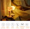 Dimble Rose LED Night Lights laddningsbara USB -lampa Mini Portable Rose Romantic Ambiance Light Birthday Party Lover Gift9958607
