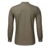 Moda masculina casual o-pescoço botão sólido praia manga longa blusa superior de algodão linho casual fino ajuste baggy camisas soltas blusa311r