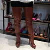 Kolnoo 2019 Novo Design Das Mulheres Coxa-alta Botas Real-fotos Round-toe Plataforma Botas Sexy Night-club Partido Moda Noite Botas Sapatos D143