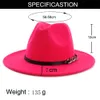 Men Women Flat Brim Panama Style Wool Felt Jazz Fedora Hat Cap Gentleman Europe Formal Hat Yellow Floppy Trilby Party Hat250f