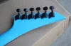 Custom Factory Blue Electric Guitar whit Unusual Shape Body,1 Pickup,Black Hardwares,No Fret Inlay,Offer Customized