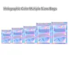 Newest Arrival Holographic Color Multiple Sizes Resealable BAG Smell Proof Bags Foil Pouch Package Flat Zipper packaging