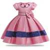 2019 rendas crianças tutu aniversário princesa party dress para meninas infantil flor crianças dama de honra elegante dress para roupas meninas