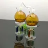 Pipa para fumar Mini cachimba bongs de vidrio Forma de metal colorido Vientre redondo clásico y cuatro garras Filtro silencioso Botella de humo de agua de vidrio