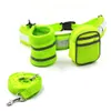 Polyester Reflective Dog Leash Running Traction Rope Set Sports Suit running dog rope Walking Dog Training Two waist pack bags