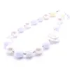 Filles Enfants Perles Blanches Chunky Collier Pour Bébé Enfant Bubblegum Chunky Collier Bijoux Faits À La Main Accessoires Nouveau