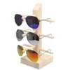 Yooske organizador de rack de exibição de madeira para óculos de sol, suporte de balcão, bambu 6 5 4 3 pares de óculos mostrar t2005054004096