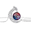 Free ship ePacket DHL Sky carved moon life tree time jewel Necklace DAN30 mix order Pendant Necklaces