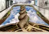 Photo faite sur commande de papier peint pont vigne ciel mural PVC imperméable auto-adhésif Salle de bain Restaurant Cuisine Plancher Autocollant 3D