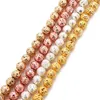 Plated Lava Volcanics Loose Beads Gold/Silver/Rose Gold/KC Gold Plated Round Stone Loose Beads Energy Stone DIY Jewelry