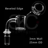 Beveled Edge 3mm 25mmOD 석영 Banger 못 10mm 14mm 18mm 암 / 수컷 45/90도 석영 Banger 유리 bong 오일 장비 파이프에 대 한