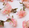 233 cm fleurs de cerisier artificielles fleur vignes fête fournitures guirlande soie fausse fleur de cerisier rotin mariage décoration de la maison GB510