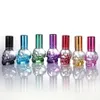 8ml Mini Vazio Viagem portátil garrafas reutilizáveis ​​Crânio Forma Frascos de perfume de vidro Amostra 7colors Frasco de Parfume