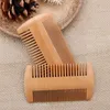 Ficka Trä Beard Comb Double Sides Super Smal Tjock Trä Combs Pente Madeira Lice Pet Hair Tool LX8766