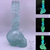 Soft Glass Smoking Water Pipes Hookahs Glow in the Dark Wrapped Design for Dry Herb Tobacco