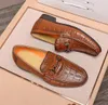 [صندوق أصلي] حذاء رجالي فاخر جديد من Seccess Oxfords من الجلد الطبيعي سهل الارتداء مناسب لحفلات الزفاف مقاس 38-44
