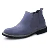 뜨거운 판매-w 잉글랜드 추세 신발 zy4701에 남성 평면 뒤꿈치 신발 영국 스타일의 슬립에 대한 스웨이드 부츠