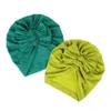 Berretto in morbido tessuto morbido per neonati color caramello per bambini primavera autunno inverno cappelli caldi 18 colori berretti per bambini con grande fiocco fiore