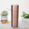 20OZ Stainless Steel Skinny Tumbler Vacuum Insulated Straight Cup Beer Coffee Mug Wine Glasses With Lids Water Bottle Straws Cup