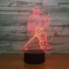 3d Night Light LED Датчик Сенсорный Человек Ледяной мяч Хоккеист 7 Цвет USB Акриловые 3D Лампа Спорт Настольная лампа Как Рождественские Украшения