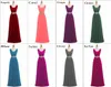 Long Chiffon Bridesmaid Dresses with Rhinestone Beaded A-line Maxi Floor Length Maid of Honor Dresses Low Back Wedding Guest Dress267g