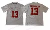 アメリカンカレッジフットボールウェアNCAAアラバマ13 Tua Tagovailoa Crimson Tide 2 Hurts 3 Ridley 9 Scarbrou McCarron College Jerseys最高品質無料配送