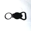 sublimation blank key chain metal key ring with bottle opener hot transfer printing diy blank consumables