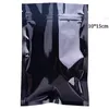 Black Aliminum foil Zip Lock Packing Bag Self Sealing Colorful Matellic Mylar Ziplock Package Bags 10*15cm (3.93*5.90inch) Style 100pcs