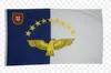 علم جزر الأزور 150x90 سم 3x5ft الأعلام المخصصة 100d بوليستر في الهواء الطلق ، للإعلانات الشنق المهرجان