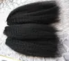 Cheveux Remy brésiliens lisses et crépus avec Micro boucle, cheveux humains Yaki grossiers, fabriqués à la Machine, 300g, 300g