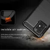 Kolfiber borstat textur Telefonväska för Samsung A01 A21 A51 A71 A81 A91 Galaxy S10 Lite Note 10 Lite S20 S30 Ultra S20 Fe Lite