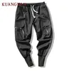 KUANGNAN Cotone Pantaloni Cargo Alla Caviglia Uomo Streetwear Pantaloni Hip Hop Abbigliamento Uomo 2018 Pantaloni Cargo Pantaloni Uomo Casual 5XL C18122901