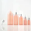 5ml Pink Sprayed Glass Bottle 10ml Essential Oil Bottle 15ml Glass Dropper 20ml Refillable Cosmetic Containers Bottles